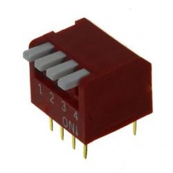 DIP switch x4 PIANO R=2,54mm ON-OFF L=44mm pionowy