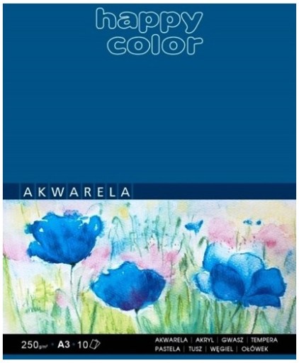 Blok akwarelowy HAPPY COLOR A3 250G 10 ark