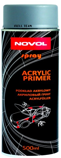 NOVOL PODKŁAD kolor SZARY SPRAY wypełniający izolujący akrylowy 500 ml 460