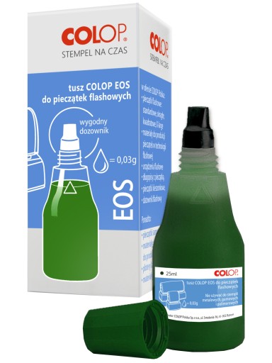 Tusz do pieczątek COLOP EOS 25 ml zielony