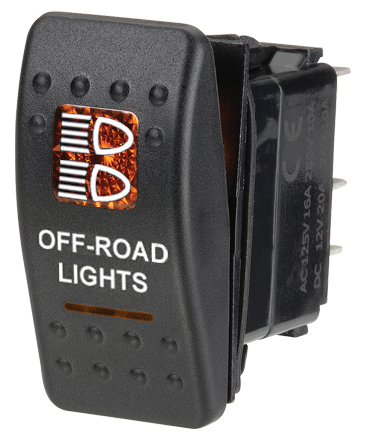 Carling переключатель ip68 переключатель led 12-24v 20a оранжевый off road1 - фото