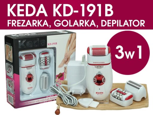 tumor pitch Abuse FREZARKA , DEPILATOR, GOLARKA 3w1 KEDA KD-191B !!! - Sklep, Opinie, Cena w  Allegro.pl