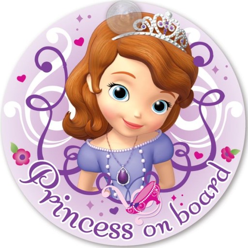 Табличка ПРИНЦЕСА НА БОРТУ з присоскою - СОФІЯ