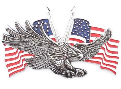ВЕЛИКА ЕМБЛЕМА МЕТАЛЕВИЙ ОРЕЛ ПРАПОР США STICKY