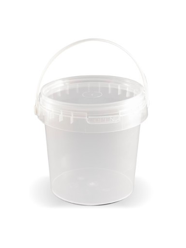 100xt4w Bucket, plastic bucket with a lid, 1L