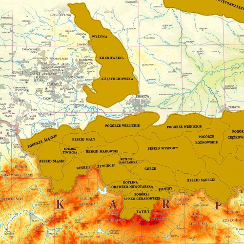 góry polski mapa POLSKIE GÓRY MAPA ZDRAPKA GÓR POLSKICH SCRATCH   Allegro.pl   Cena 