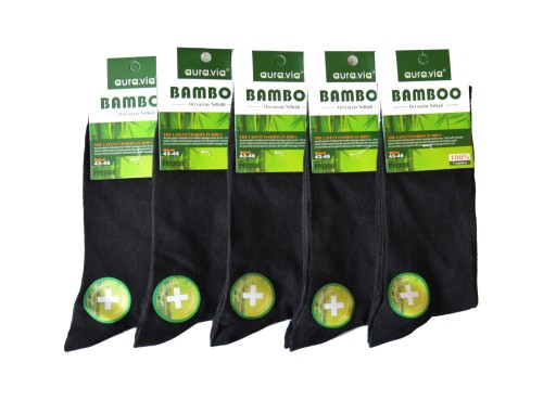 BAMBUS pánske ponožky BAMBUS 5 PAR 43-46 čierne
