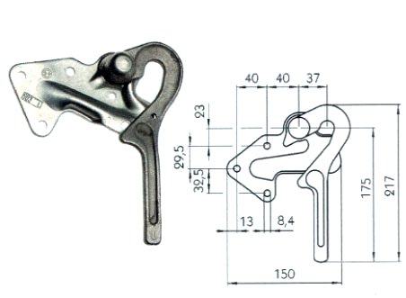 ЗАМОК ЗАКРИТТЯ БОРТУ ПОВОРОТНІ ЛЮКИ НОВИЙ ОЦИНКОВАНИЙ