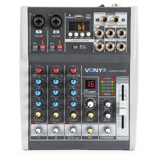Vonyx VMM-K402 4-kanálový mixér