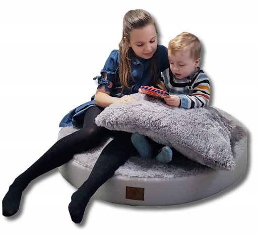 Пуф Одол-Плюш відтінків сірого