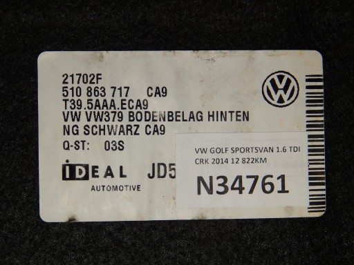 VW GOLF SPORTSVAN MATA Insonorizzazione 510863717