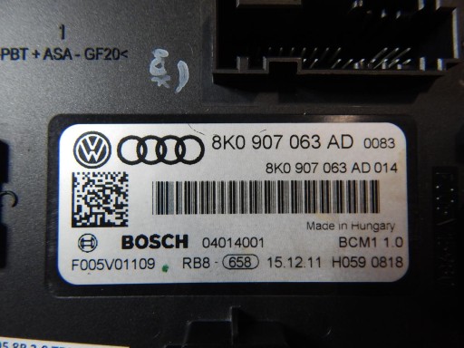 AUDI Q5 8R Bedienteil BORDNETZ 8K0907063AD