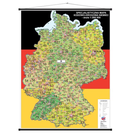 mapa drogowa niemiec NIEMCY Mapa Drogowa + kody 160x120 1:560000   Allegro.pl   Cena 