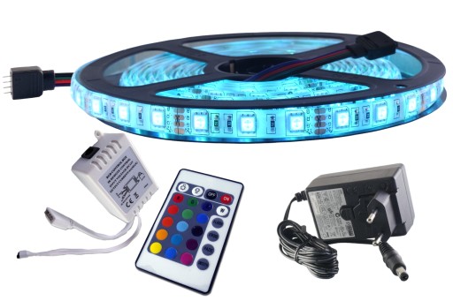 SADA LED pásik 300SMD RGB 5050 IP65 ovládač 1m