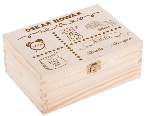 Скринька спогадів, подарунок на хрестини, гравюра річної давності