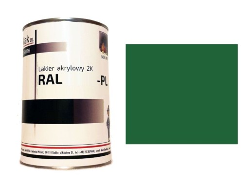 Акриловый лак 2K RAL 6029 мятно-зеленый 1 л