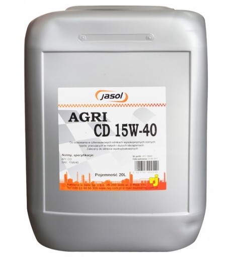 JASOL AGRI CD 15W / 40 моторное масло 20л