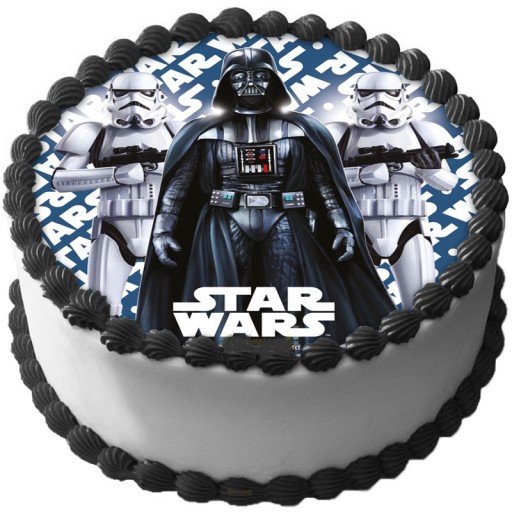 VELMI TLUSTÝ OPLATEK NA DORT STAR WARS 20 CM