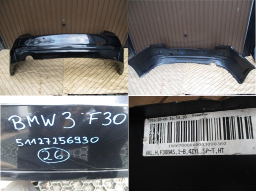 bumper rear part BMW 3 F30 F31 51127256930