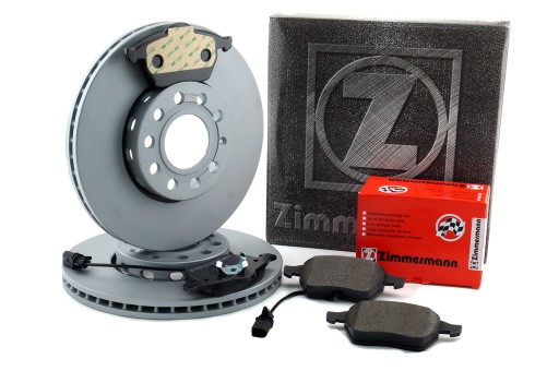 Диски колодки AUDI A4 B7 1.8 T передняя ZIMMERMANN