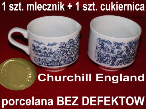 Zdjęcie oferty: cukiernica mlecznik porcelana angielska niebieska