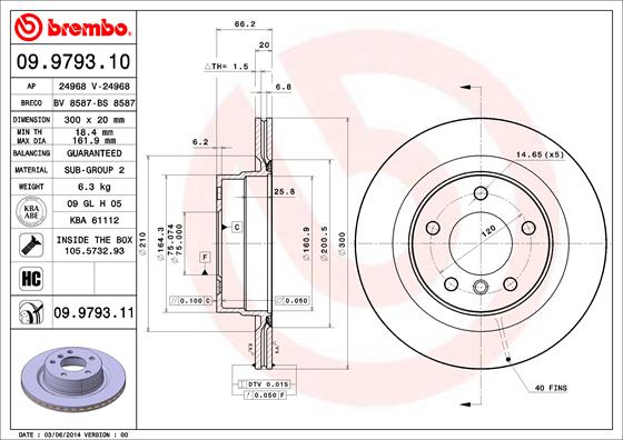 DISQUES I SABOTS DE FREIN BREMBO ARRIÈRE BMW 2 F22 F23 300M photo 2 - milautoparts-fr.ukrlive.com