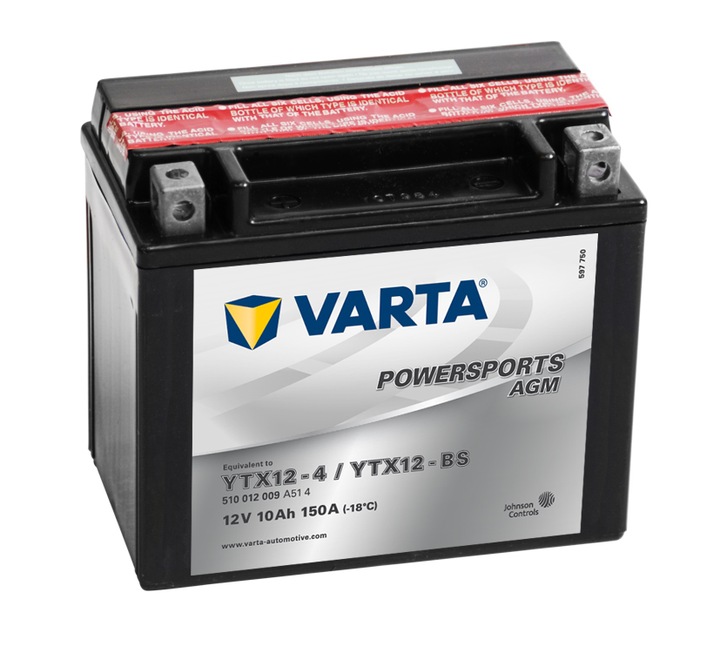 BATTERY VARTA YTX12-BS 12V 10AH 150A photo 1 - milautoparts-fr.ukrlive.com