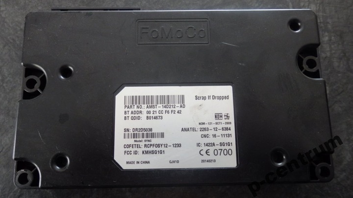 MODULE BLUETOOTH FORD B-MAX FIESTA AM5T-14D212-AD photo 2 - milautoparts-fr.ukrlive.com