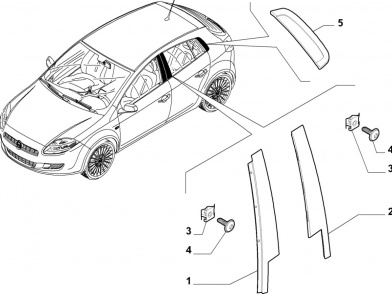 COUVE-JOINT PLANCHE DE GLACE DROITE ARRIÈRE FIAT BRAVO 07- 735430774 photo 5 - milautoparts-fr.ukrlive.com