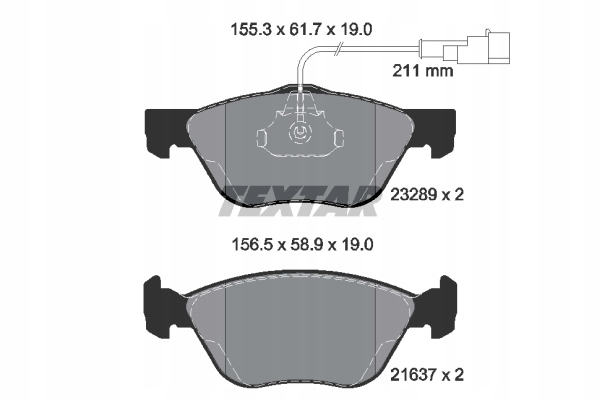 DISQUES SABOTS DE FREIN TEXTAR AVANT - ALFA ROMEO 147 284MM photo 3 - milautoparts-fr.ukrlive.com