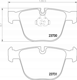 SABOTS DE FREIN CAPTEUR TEXTAR ARRIÈRE BMW 5 E60 E61 photo 2 - milautoparts-fr.ukrlive.com