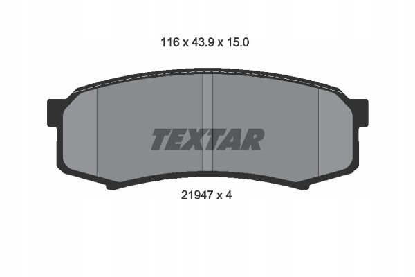 PADS TEXTAR REAR - TOYOTA LAND CRUISER J15 photo 2 - milautoparts-fr.ukrlive.com