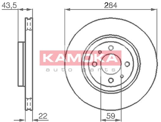 DISCS BRAKE 2 PIECES FRONT KAMOKA FOR FIAT CROMA V6 photo 2 - milautoparts-fr.ukrlive.com