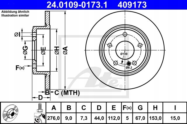 ATE DISC BRAKES DB T. W246/W176 1,5-2,1 11- photo 4 - milautoparts-fr.ukrlive.com