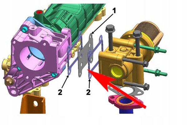 101 GASKET EGR 1.9CDTI OPEL VECTRA C ZAFIRA B photo 3 - milautoparts-fr.ukrlive.com