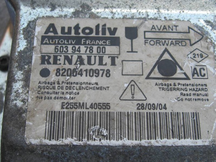 MODULE AIRBAG 8200410978 RENAULT LAGUNA II photo 2 - milautoparts-fr.ukrlive.com