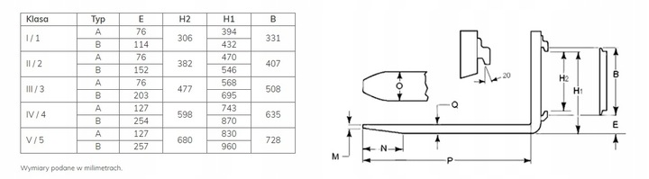 WIDŁY WIDŁA 100x45 L-1800 100x45x1800 2A 3500KG photo 2 - milautoparts-fr.ukrlive.com