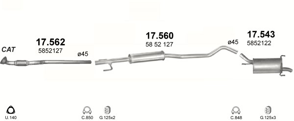 POLMOSTROW SILENCER CENTRAL OPEL CORSA C 1,2/1,4 00- photo 1 - milautoparts-fr.ukrlive.com