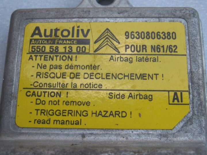 MODULE AIRBAG 9630806380 CITROEN XSARA photo 6 - milautoparts-fr.ukrlive.com