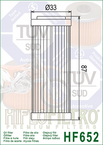 HIFLOFILTRO HF652IR FILTRE HUILES HIFLO EXC HUSQVARNA photo 8 - milautoparts-fr.ukrlive.com