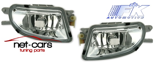 HALOGEN LAMPS CLEAR CHROME MERCEDES W210 SLK CLK FACELIFT photo 1 - milautoparts-fr.ukrlive.com