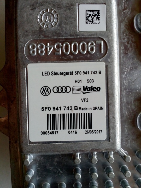 SEAT LEON III 3 IGNITION UNIT MODULE LED 5F0941742 B photo 3 - milautoparts-fr.ukrlive.com