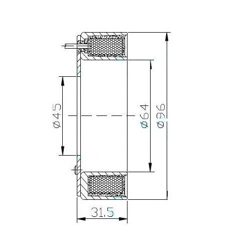 AC AUTO BOBINE ENSEMBLE D'EMBRAYAGE DU COMPRESSEUR DU CLIMATISEUR SANDEN SD709,SD7H15 96/64/45 photo 2 - milautoparts-fr.ukrlive.com