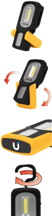 PHARE MANUELLE MARCHE ARRIÈRE COB LED 3W AKUMULATOROWA