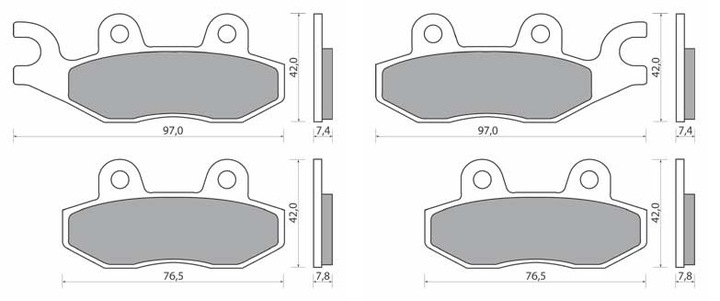 SABOTS DE FREIN DE FREIN KAWASAKI KRF 750 TERYX 4X4 AVANT photo 1 - milautoparts-fr.ukrlive.com