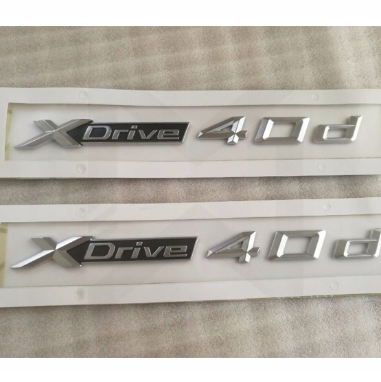 BMW XDRIVE 40D DOOR BOOTLID INSCIPTION EMBLEM CHROME X1 X3 X4 X5 F15 G05 X6 G06 photo 3 - milautoparts-fr.ukrlive.com