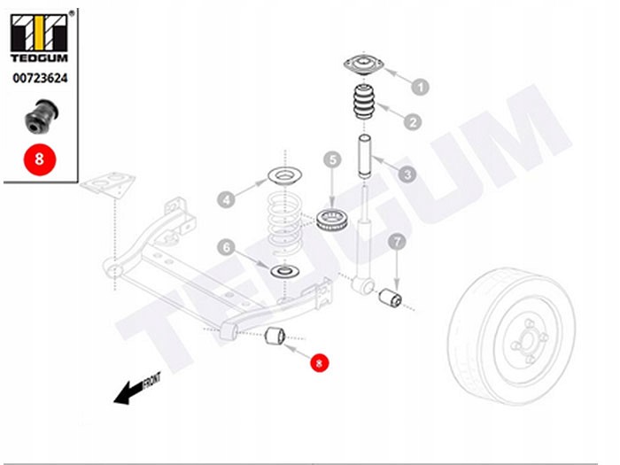 TED-GUM BLOCAGE SILENCIEUX POUTRES VW T. GOLF I 74-93 LE/PR FI12MM photo 12 - milautoparts-fr.ukrlive.com