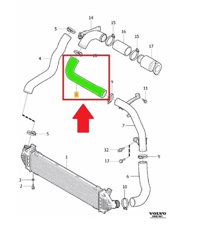 TUYAU BUSE TURBO DE RADIATEUR FORD MONDEO 4 1.6 TDCI photo 6 - milautoparts-fr.ukrlive.com