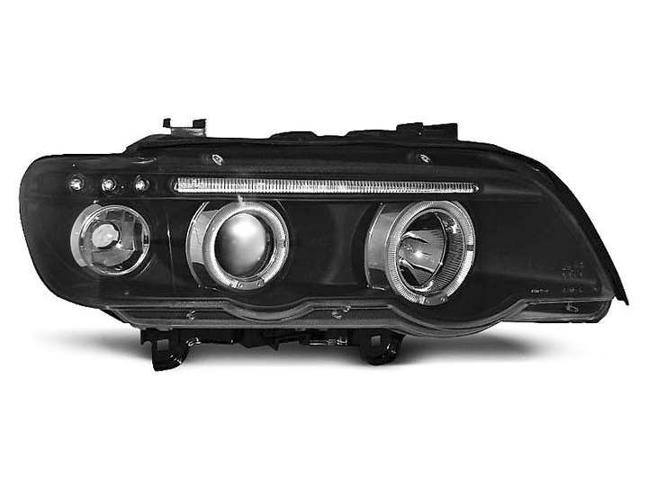 FEUX AVANT BMW X5 E53 99-03 LED ANGEL EYES ANNEAUX photo 1 - milautoparts-fr.ukrlive.com