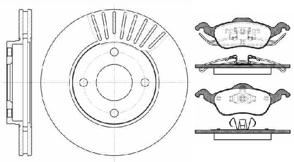 SABOTS DE FREIN + DISQUES FORD FOCUS I MK1 AVANT REMSA photo 2 - milautoparts-fr.ukrlive.com